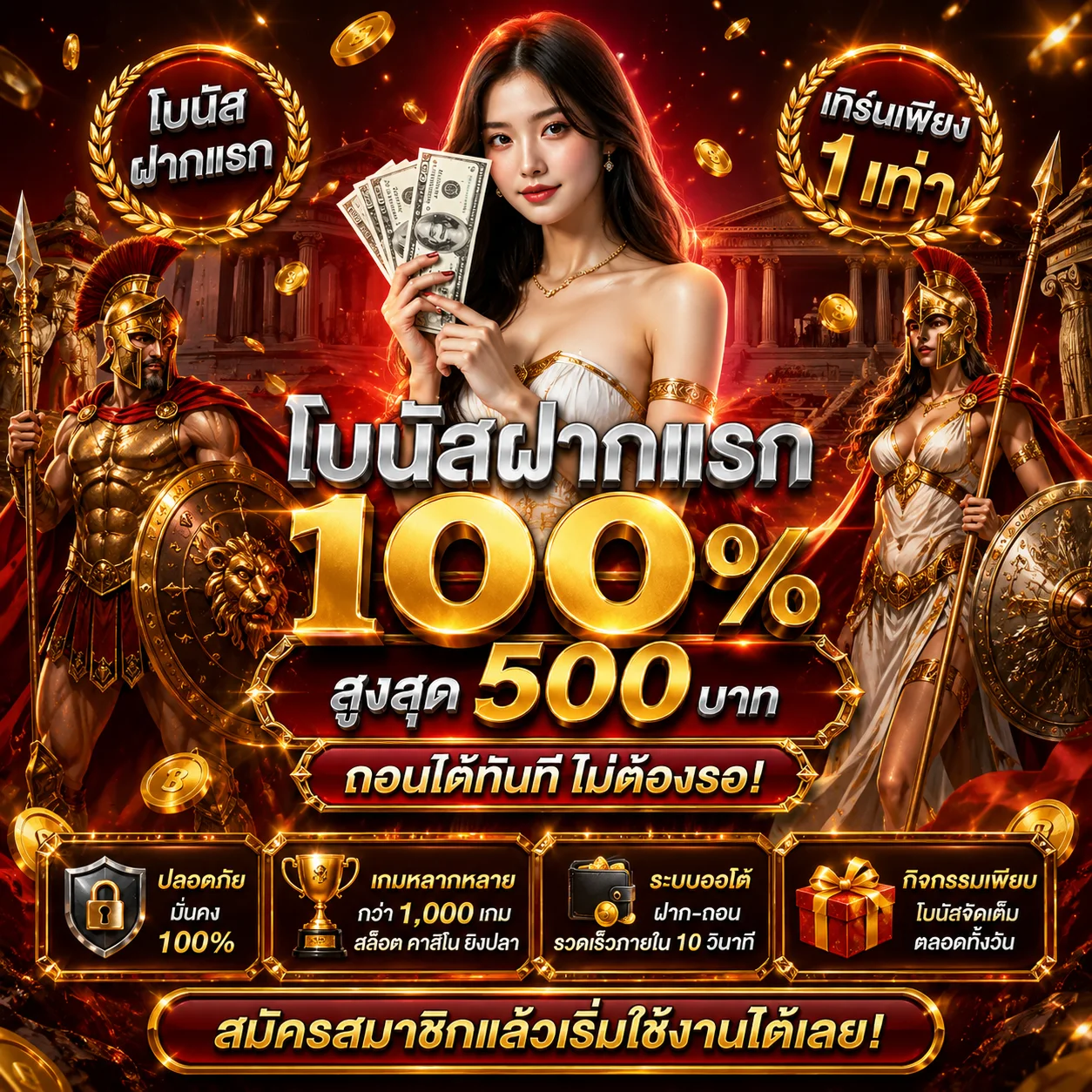 	โปรโมชั่น UWIN99TH เครดิตฟรี 100 สำหรับสมาชิกใหม่ไม่ต้องฝาก